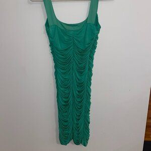 Blumarine Green Cinched Dress Small